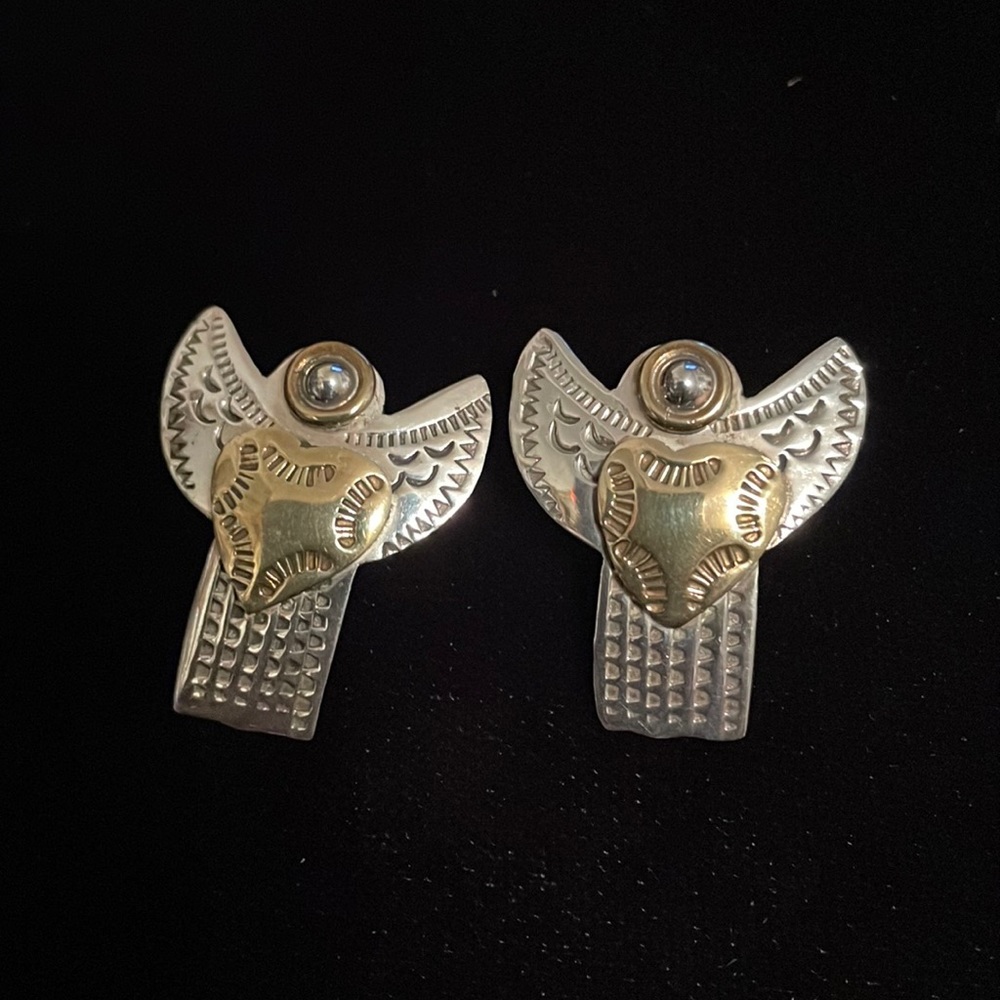 Mexico 925 sterling, silver angel earrings